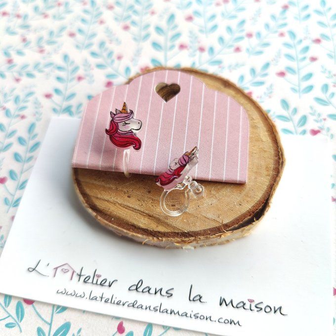 clip enfant licorne boucles sans trous