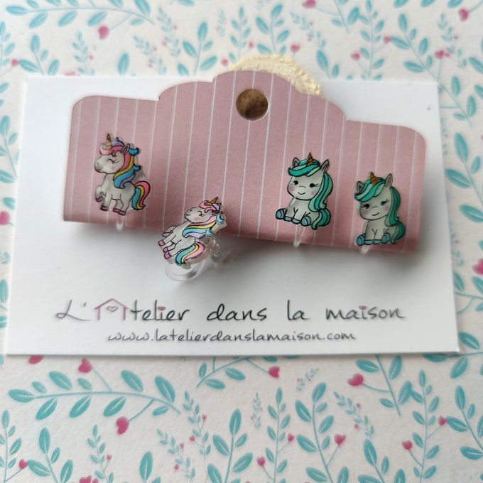 boucles sans perçage licornes fille