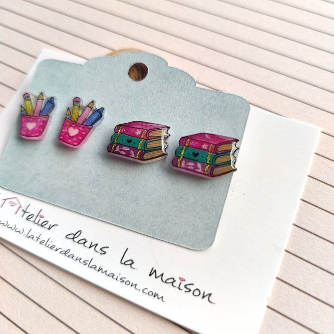 Les  boucles pot à crayon ou livres avec ou sans perçage pour maitresses 