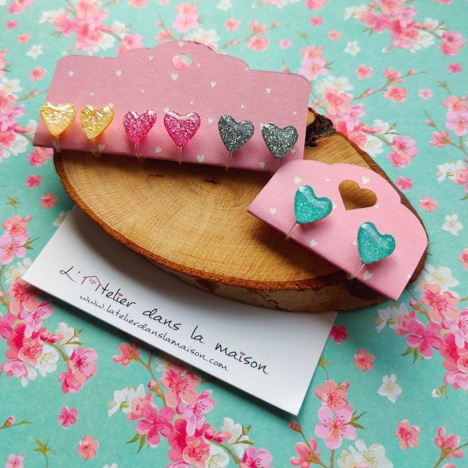 les clips coeurs à paillettes