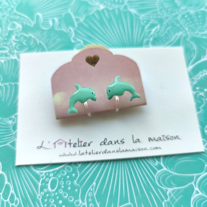 Boucles d'oreilles dauphin