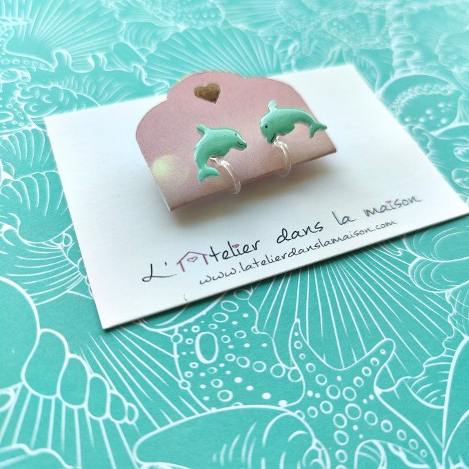 Boucles d'oreilles dauphin