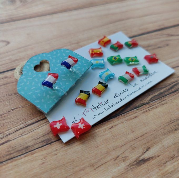 boucles sans trous drapeau bleu blanc rouge
