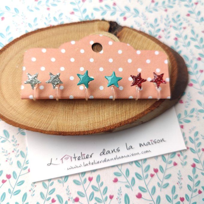 boucles clip pour oreilles non percées étoile