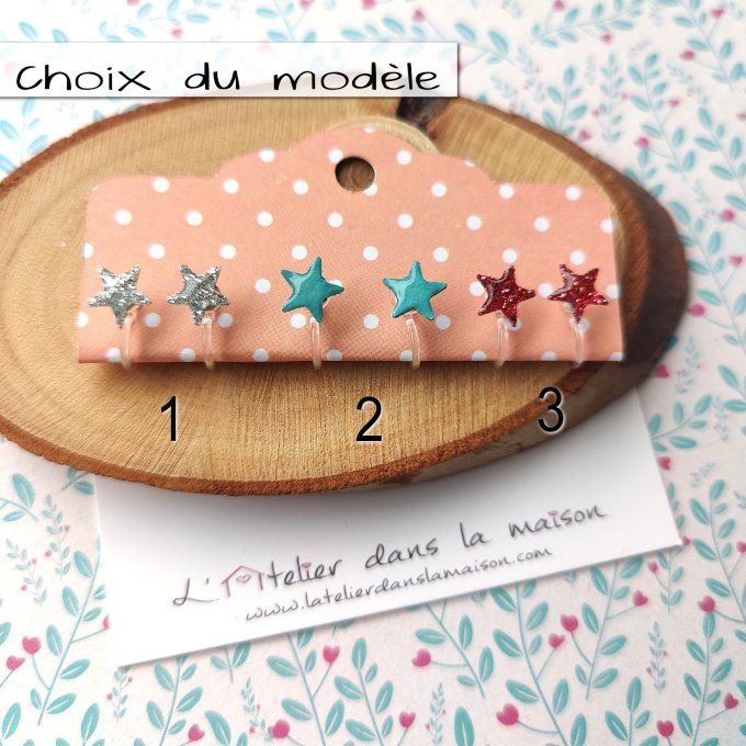 choix clip étoiles boucles enfants avec ou sans perçage