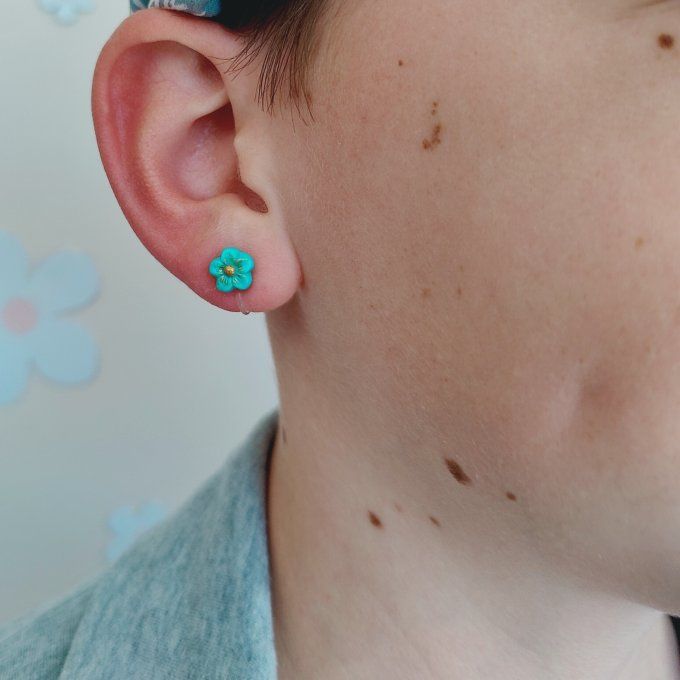 boucles clips fleurs sans perçage enfant ou adulte