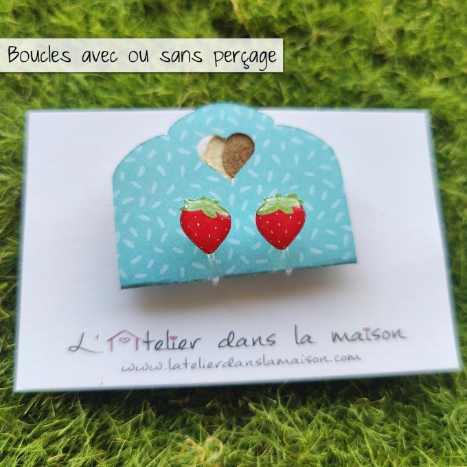 Boucles d'oreilles sans perçage fraises