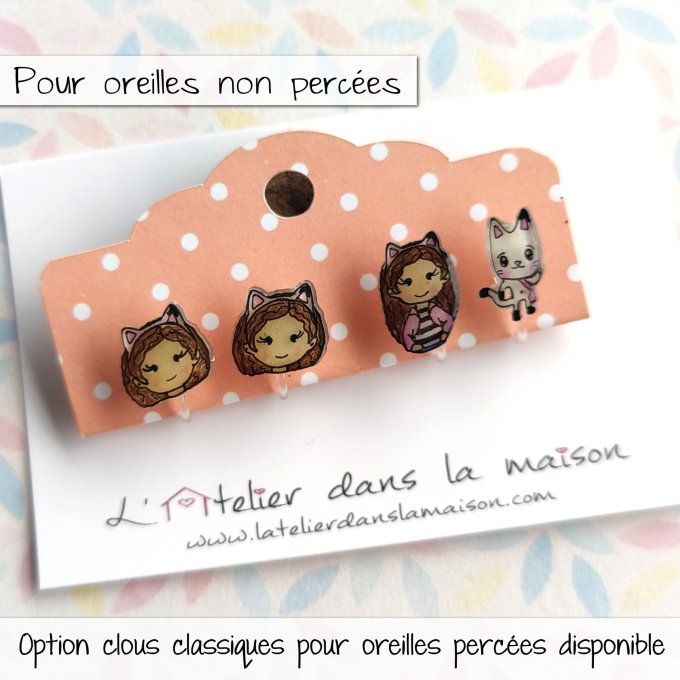 boucles Gabby et pandy avec ou sans perçage