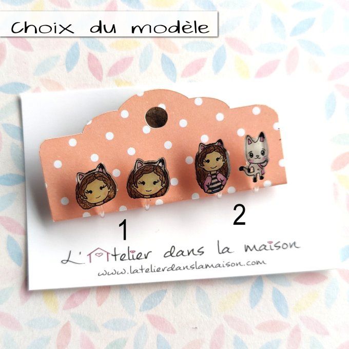 choix clips boucles Gabby et pandy avec ou sans perçage