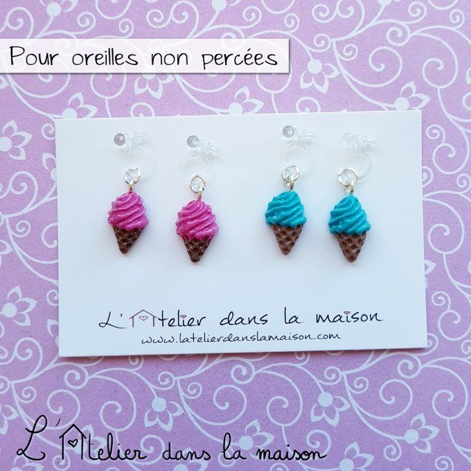 boucles clip sans perçage glaces enfant