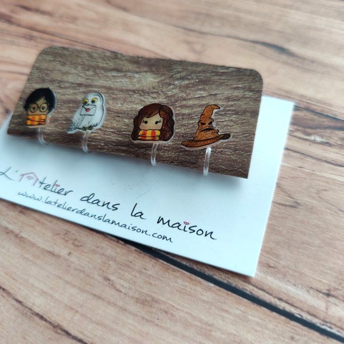 boucles clips inspiration Harry Potter enfants sans perçage
