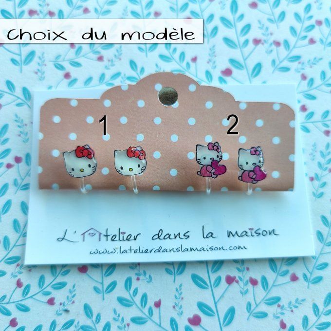 choix clips sans perçage inspiration hello kitty