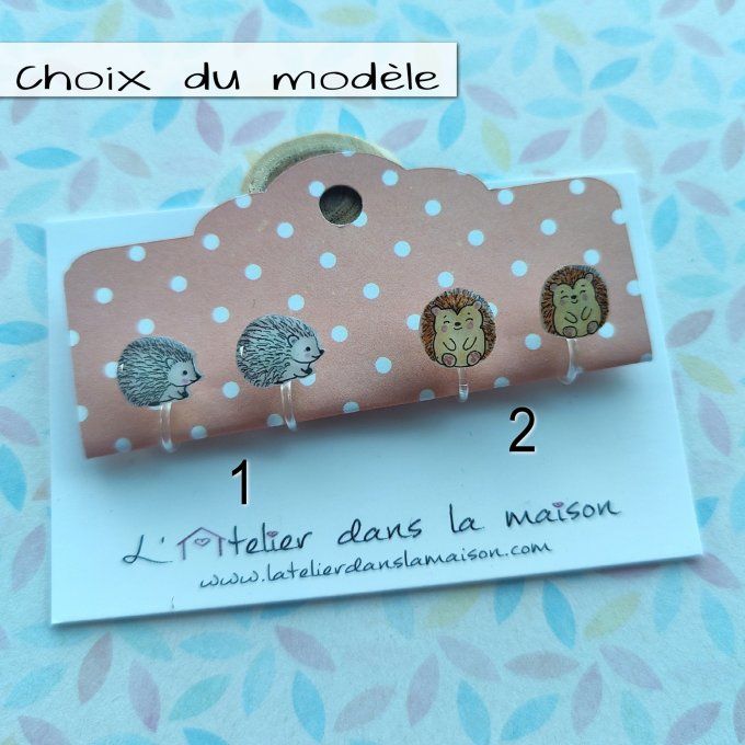 choix boucles avec ou sans perçage hérissons