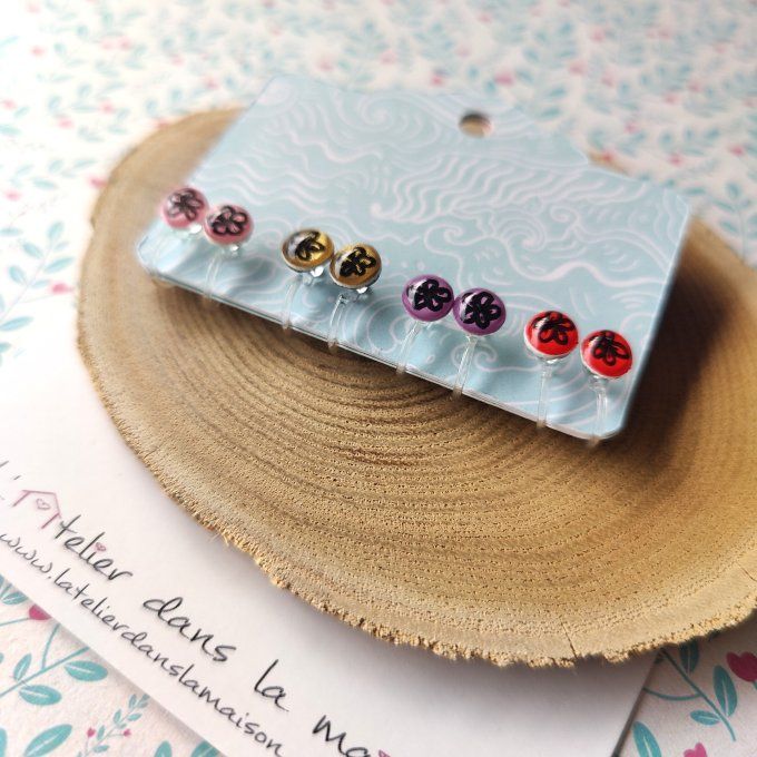 mini clip fleur enfant pour oreilles sans perçage