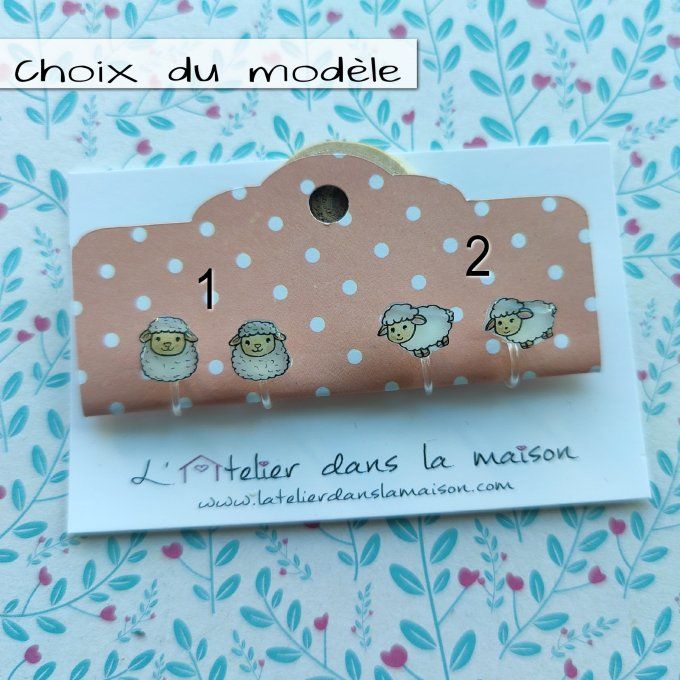 choix boucles sans perçage moutons blancs