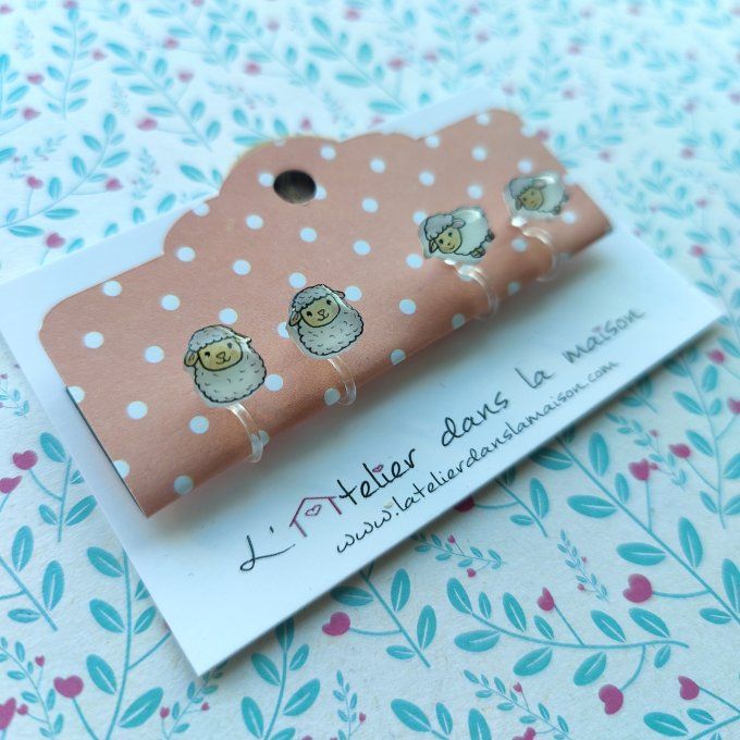 boucles sans perçage enfant mouton