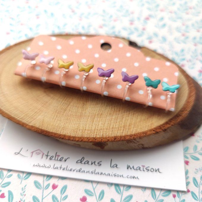 boucles sans perçage papillons enfants