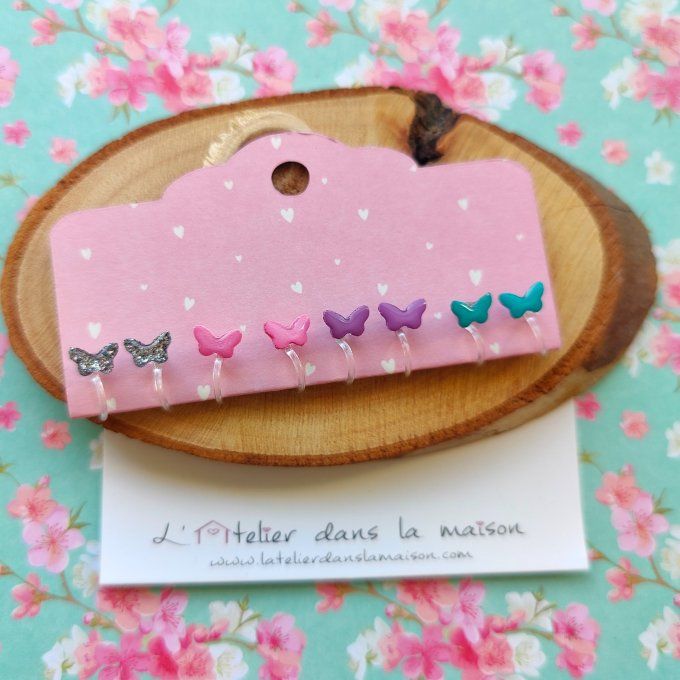 Les minis clips papillons, boucles d'oreilles sans perçage 