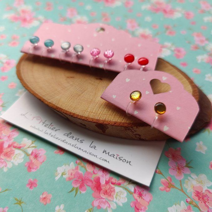 Les  mini clips ronds, boucles d'oreilles avec ou sans perçage 
