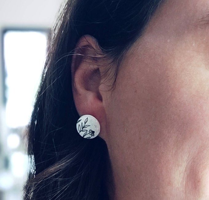 Les  clips ronds nature, boucles d'oreilles sans perçage