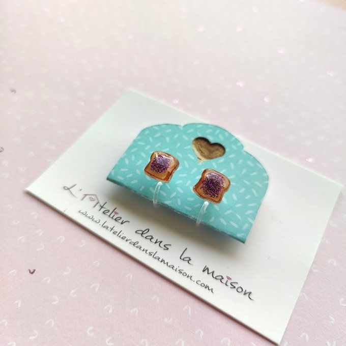 Boucles d'oreilles sans perçage tartine paillette