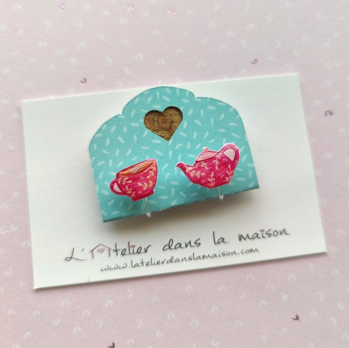 Boucles d'oreilles avec ou sans perçage teatime