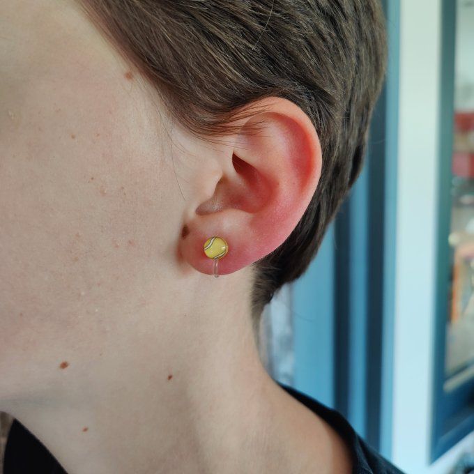 Boucles d'oreilles avec ou sans perçage ballon de sport