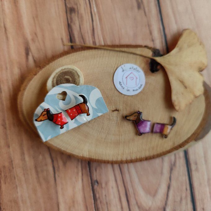 boucles sans trous teckel pull