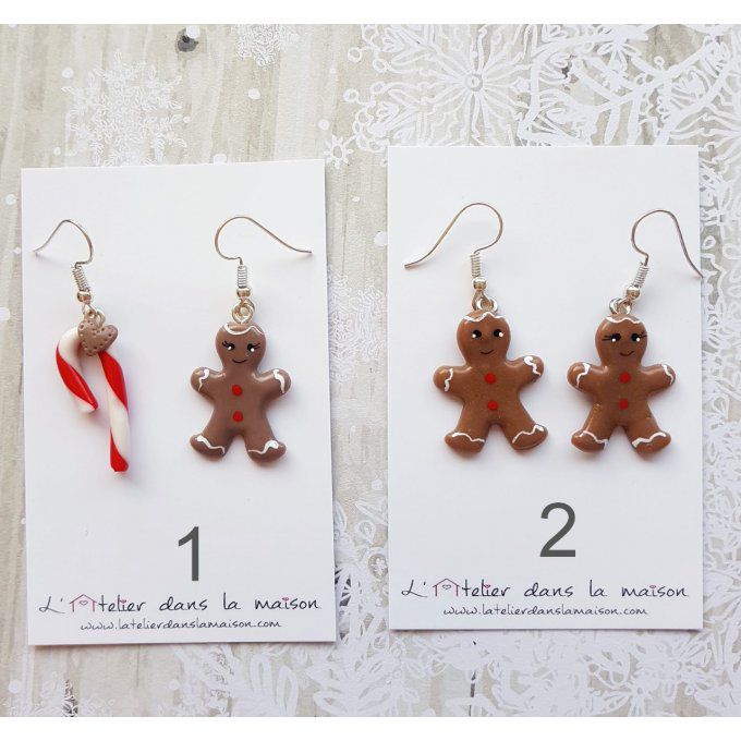 boucles d'oreilles noel l'atelier dans la maison