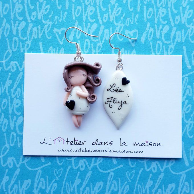 boucles d'oreilles prénom personnalisable