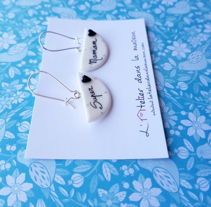 Boucles d'oreilles cadeau maman