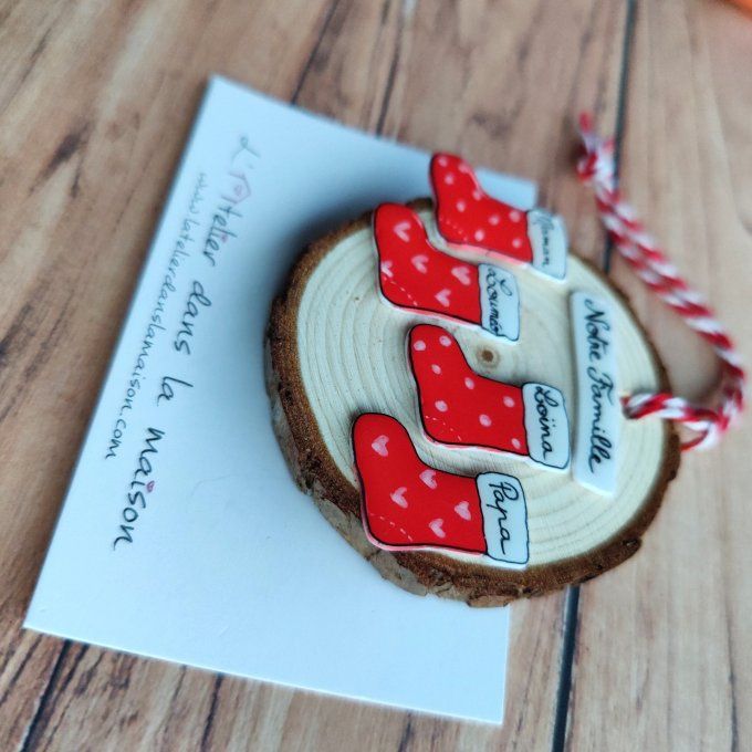 Boule de Noël chaussettes personnalisées 