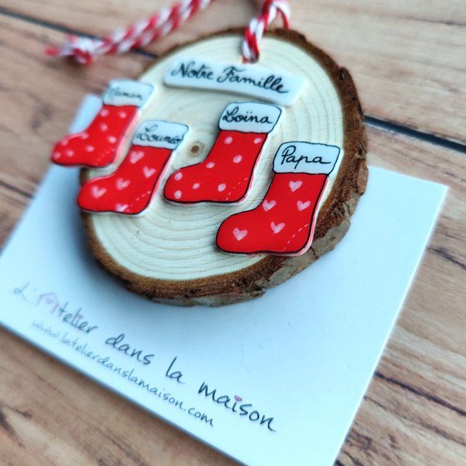 Boule de Noël chaussettes personnalisées 