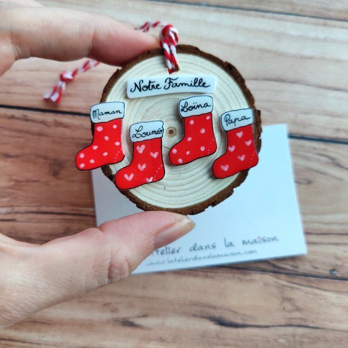 Boule de Noël chaussettes personnalisées 