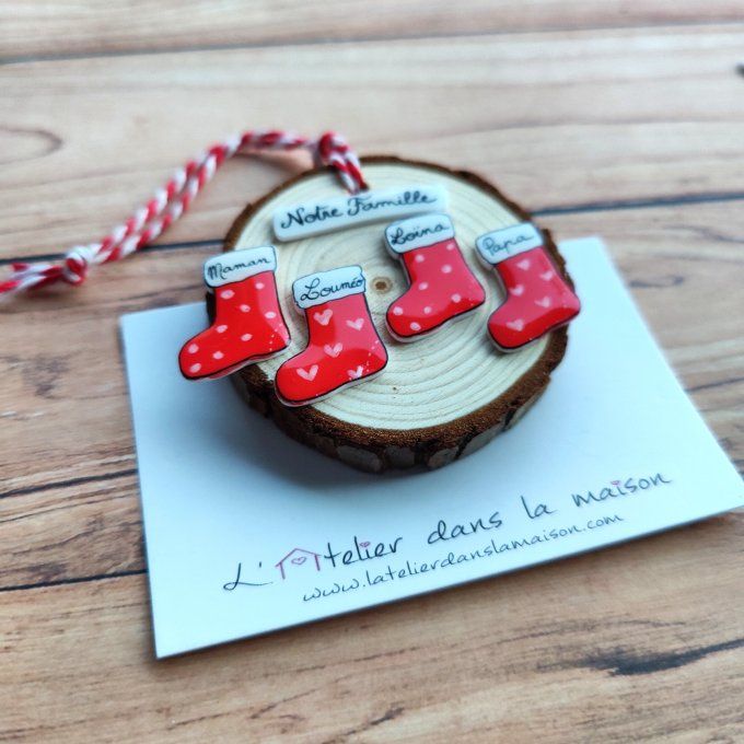 Boule de Noël chaussettes personnalisées 