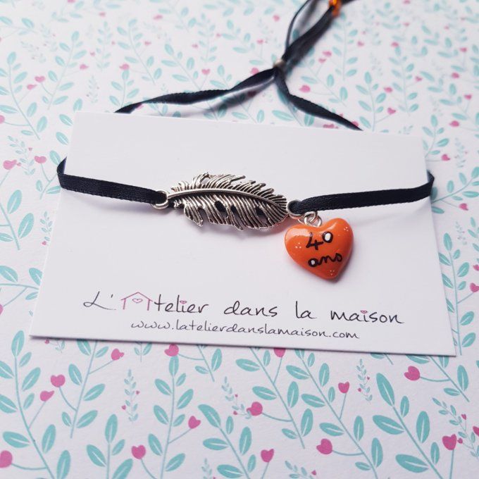 Bracelet feuille conscrits 40 ans