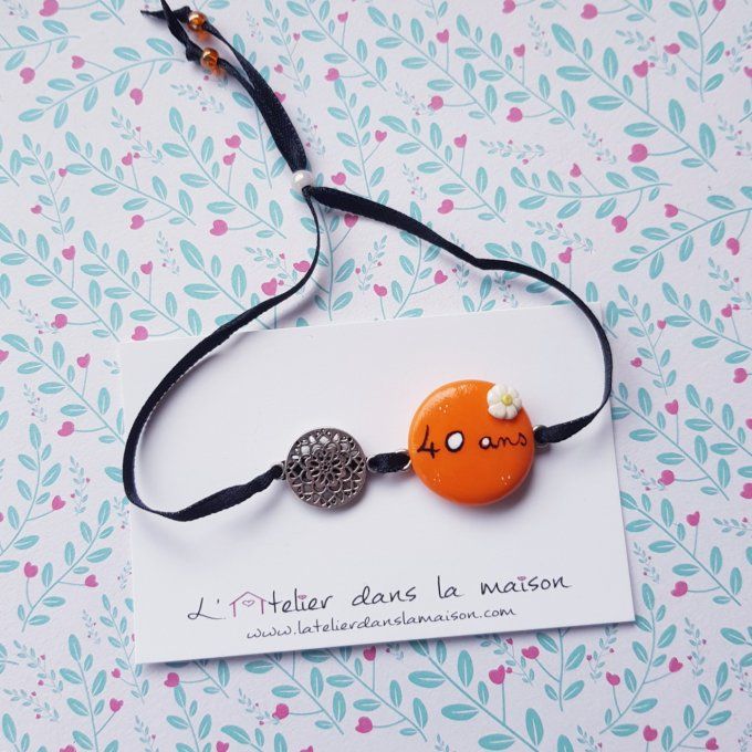 Bracelet 40 ans orange conscrit