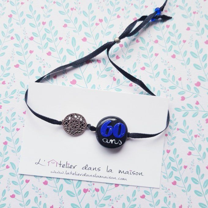 bracelet conscrit bleu et noir