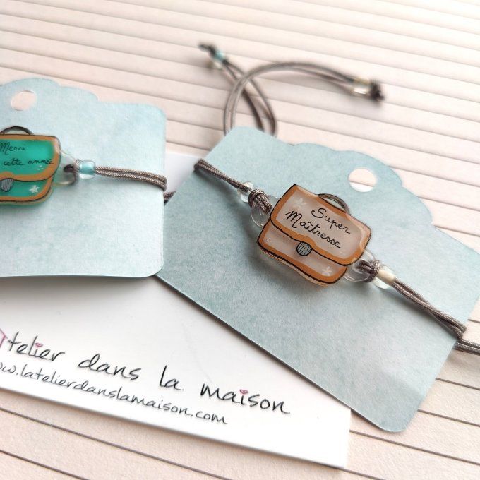 bracelet cartable super maitresse