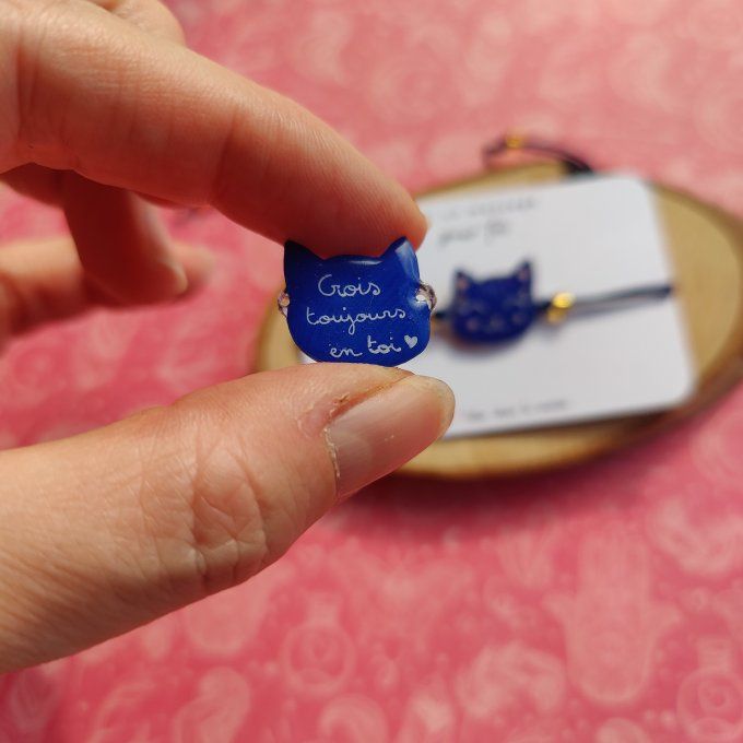 Bracelet chat galaxie Message Secret