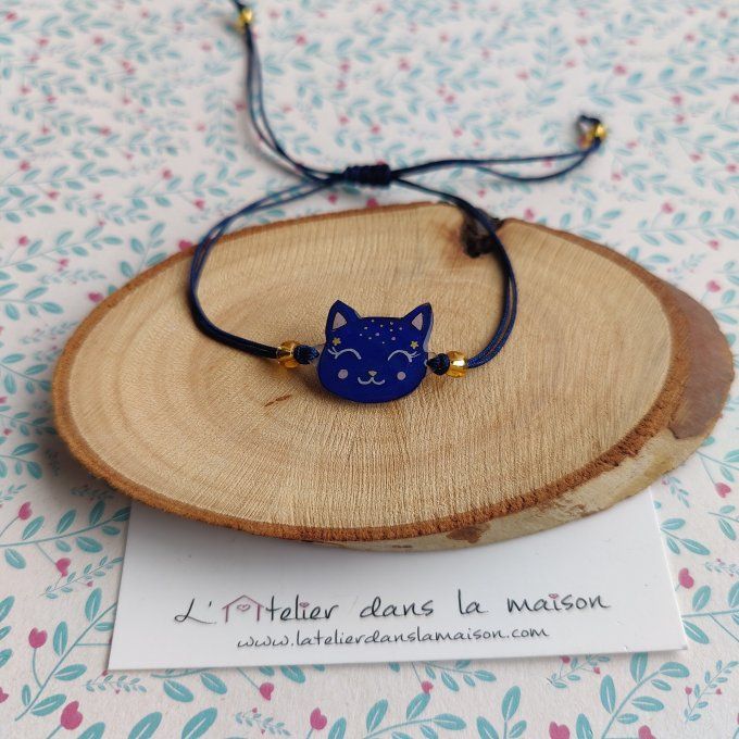 Bracelet chat galaxie Message Secret