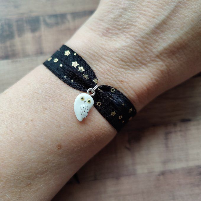 bracelet chouette hedwige porté