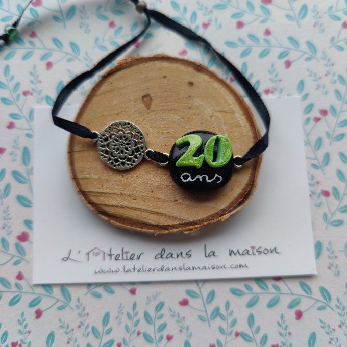 Bracelet conscrit rond noir