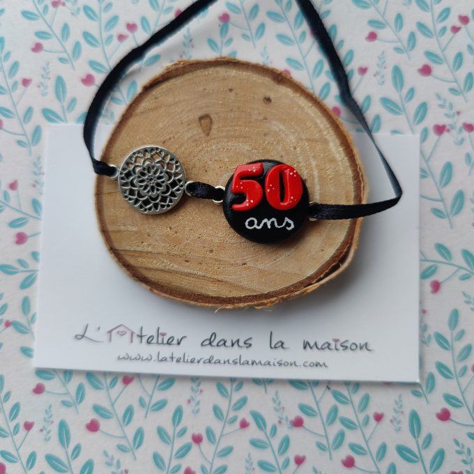 Bracelet conscrit rond noir