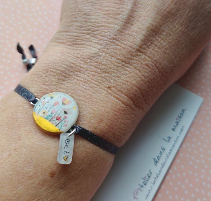 Boucles ou bracelet fleurs des champs personnalisable 