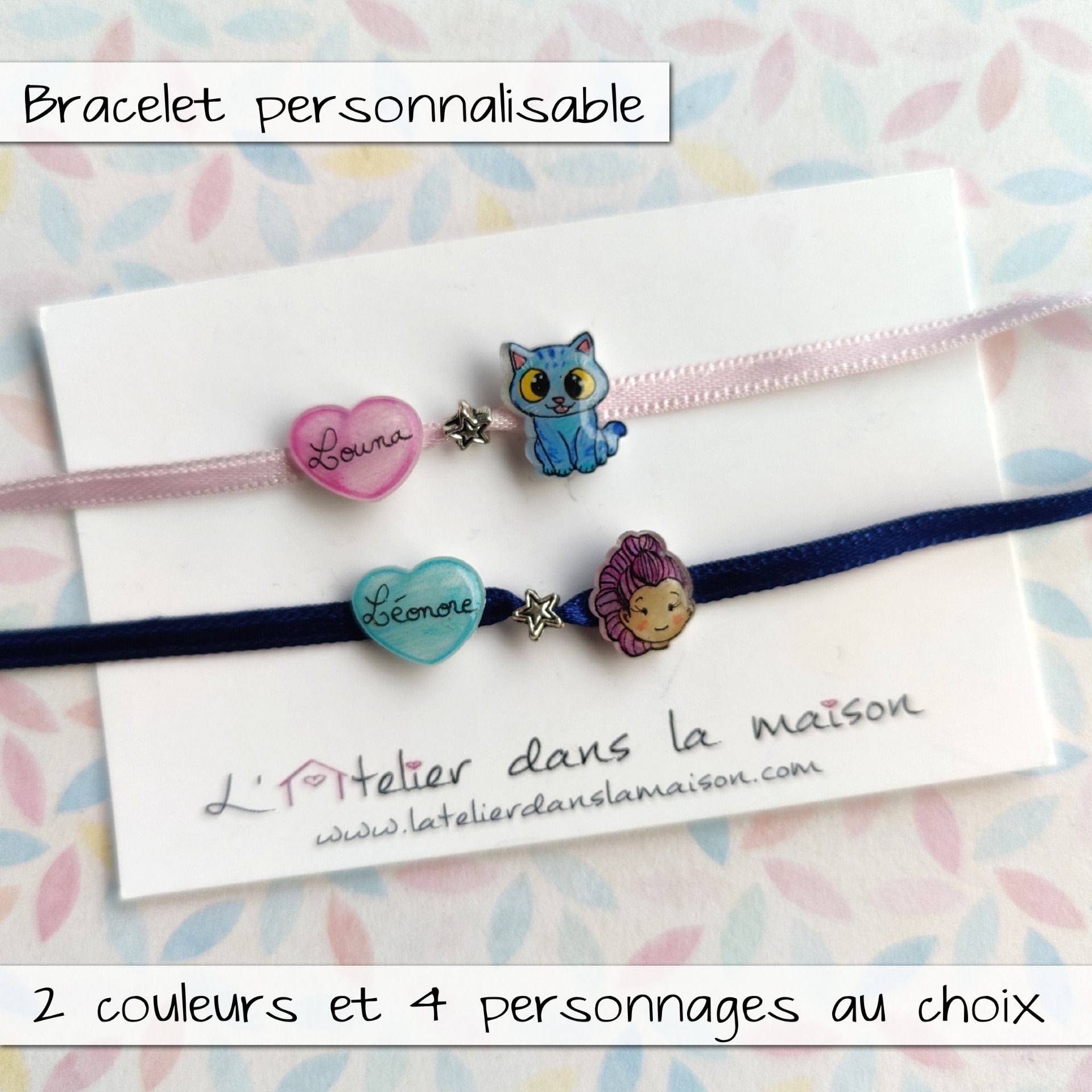 Bracelet enfant prénom inspiration Demon Hunters