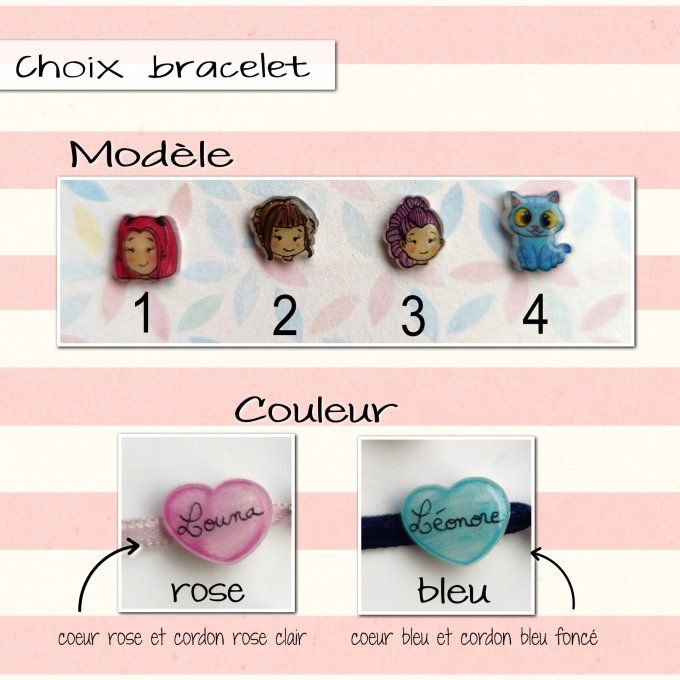 Bracelet enfant prénom inspiration Demon Hunters