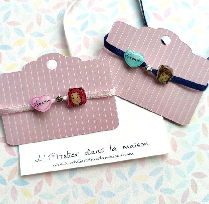 Bracelet enfant prénom inspiration Demon Hunters