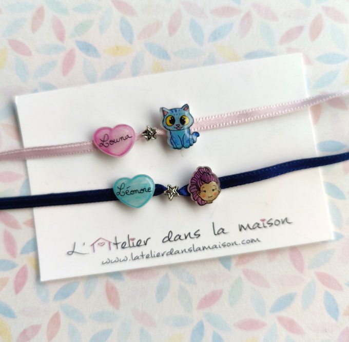 Bracelet enfant prénom inspiration Demon Hunters