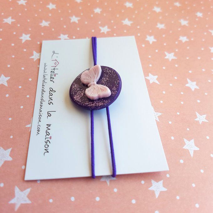 bijou enfant papillon violet